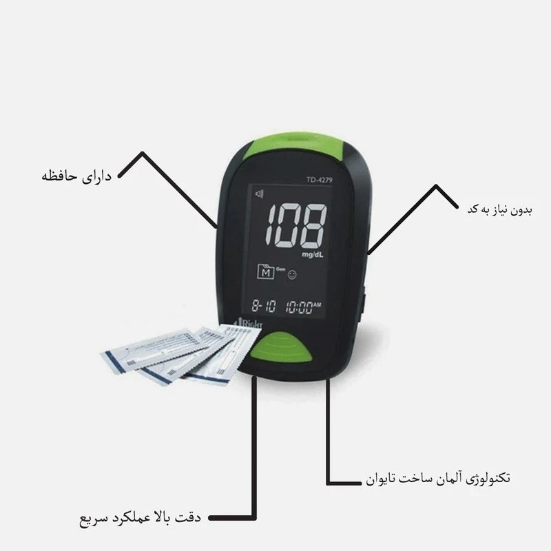 دستگاه تست قند خون یورایت مدل TD-4279: همراه دقیق شما در مدیریت دیابت - تصویر 2