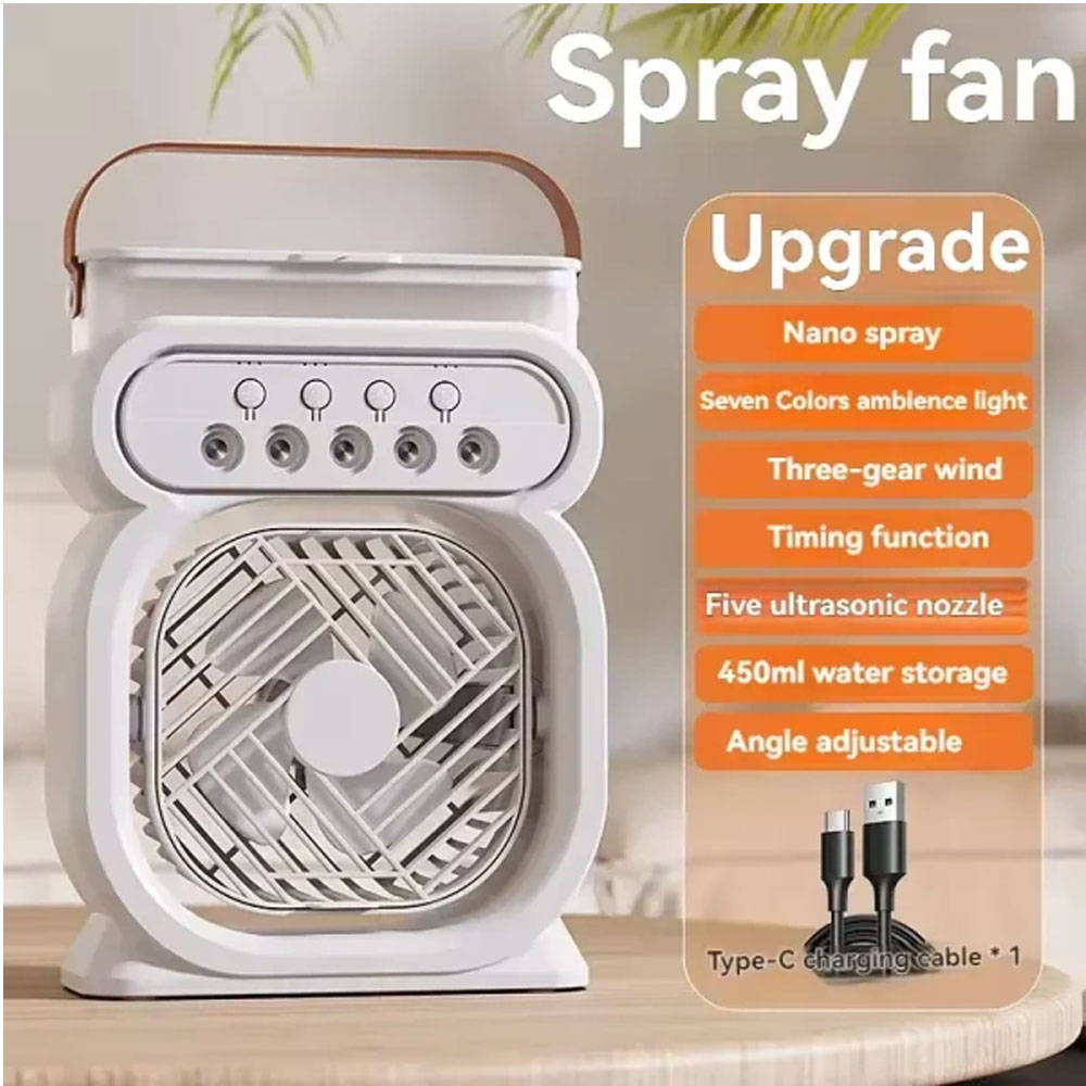 پنکه رومیزی رطوبتساز مدل FAN HUMIDIFIER- اورجینال؛ خنکای مطبوع و هوای بهاری - تصویر 5