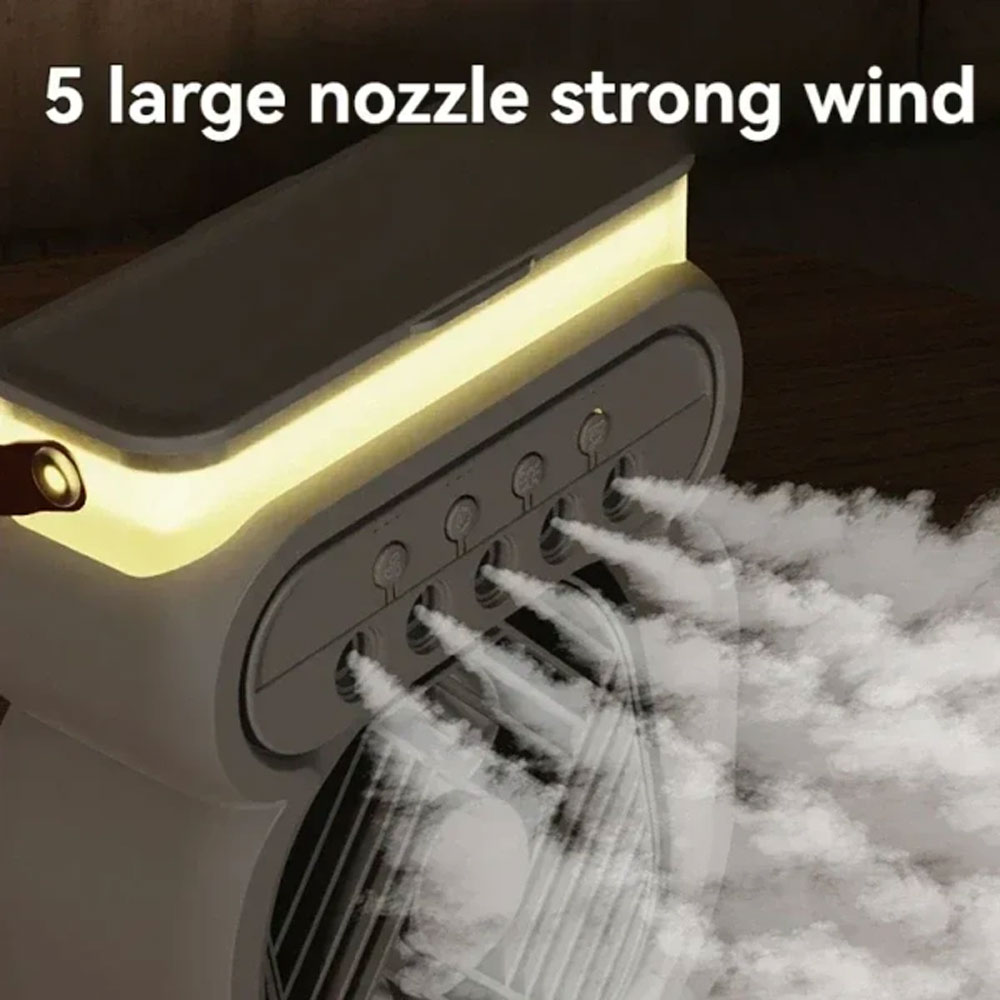 پنکه رومیزی رطوبتساز مدل FAN HUMIDIFIER- اورجینال؛ خنکای مطبوع و هوای بهاری - تصویر 6